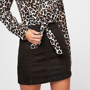Free People denim skirt